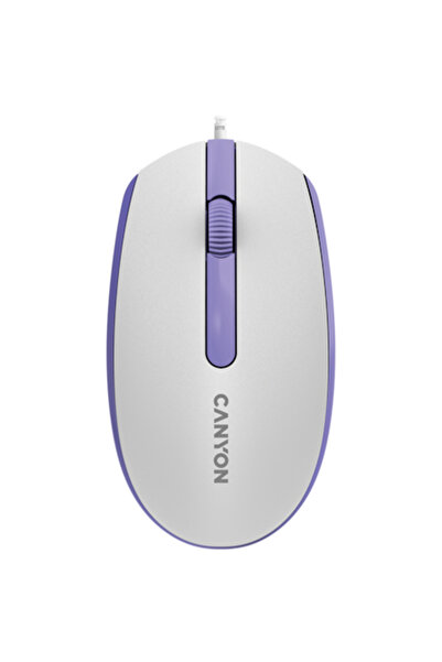 CANYON Mouse optic cu fir M-10, USB, alb/violet