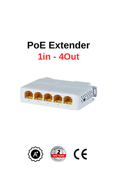 UMSN 4+1 PoE Extender - Çoklayıcı | 1 In - 4 Out | Tak-Çalıştır