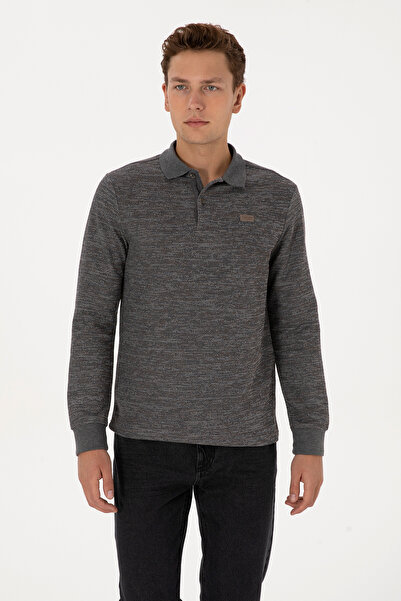 U.S. Polo Assn. Men's Gray Melange Basic Sweatshirt 50307730-Vr086