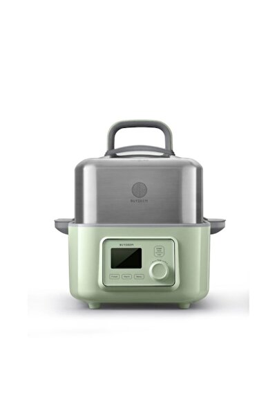 BUYDEEM Aparat de gătit la abur digital multifuncțional, oțel inoxidabil de 5 litri, 1500 W, 6 programe