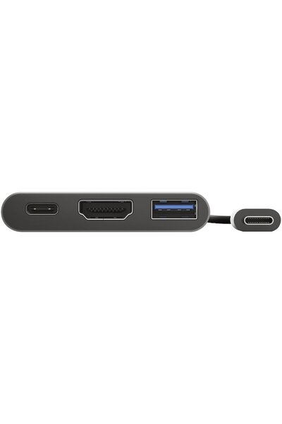 Trust Dalyx 3-in-1 USB-C Multiport Adapter, USB-C PD, USB-A, HDMI 1.4 (4K@30Hz) - Silver