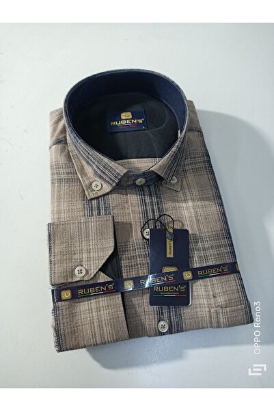 RUBENS GÖMLEK Classic Single Pocket Lapel Button Winter Shirt