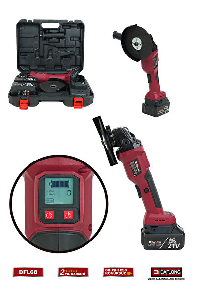 DAFLONG DİJİTAL EKRANLI DİJİTAL AYARLANABİLİR DEVİR AYARLI SPİRAL TAŞLAMA PASTA CİLA MAKİNASI DFL-68