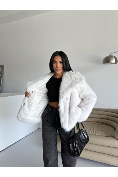 Ergün Soft Touch Oversized Premium Plush Black Coat