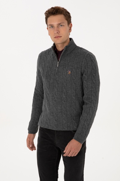 U.S. Polo Assn. Men's Anthracite Melange Sweater 50315822-Vr081