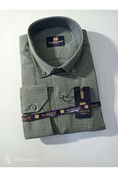 RUBENS GÖMLEK Класична однобортна сорочка з коміром на ґудзиках для зими