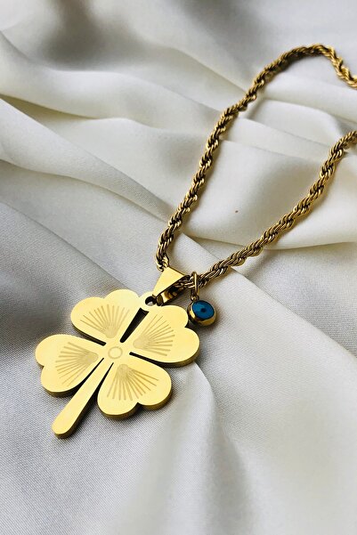 Bonicce Luxury Women's Steel Necklace - Starfish-Oyster-Pearl-Moon-Sun-Clover-Cherry Motif