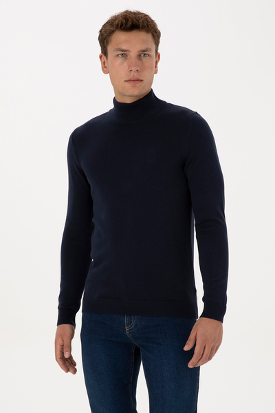U.S. Polo Assn. Men's Navy Blue Basic Sweater 50307783-Vr033