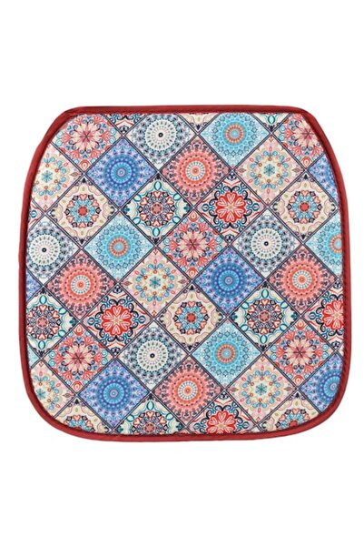 SHOPIENS Pernă de scaun din plăci, multicoloră, 39x39 cm, spumă