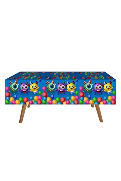 MYONNA IT & E- COMMERCE Plastic Tablecloth - Monster Design, 120x180 cm, Mult...