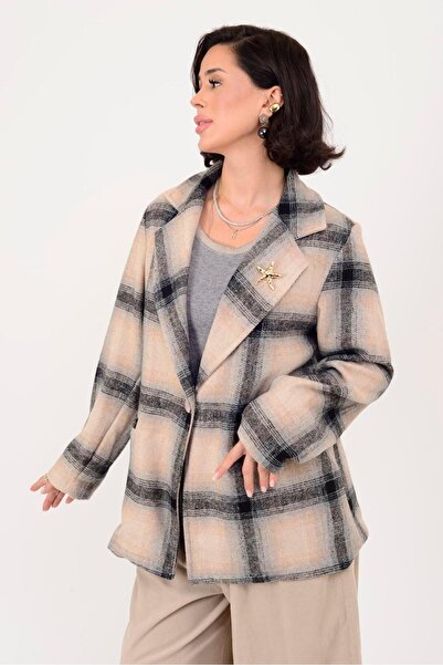 Park Moda Μπλέιζερ με καρό σχέδιο SN792 STAR