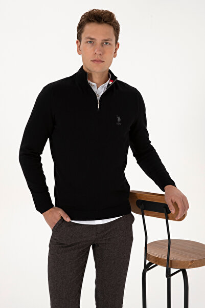 U.S. Polo Assn. Ανδρικό Μαύρο Πουλόβερ 50315823-VR046