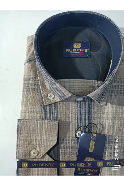 RUBENS GÖMLEK Classic Single Pocket Lapel Button Winter Shirt