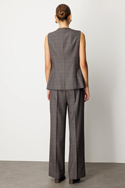 Ekol Γυναικείο γιλέκο με καρό τσέπες 5165