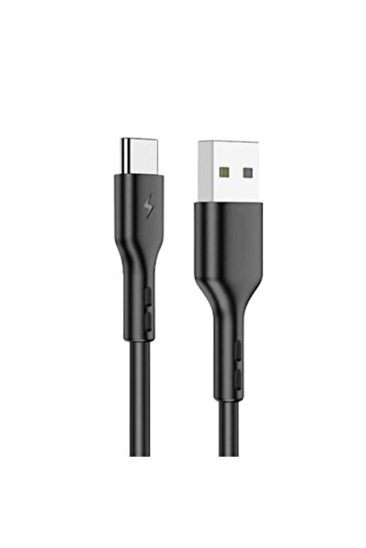 Lamtech Cablu de date și încărcare, USB la Tip-C, 2.1A, 2m, Negru