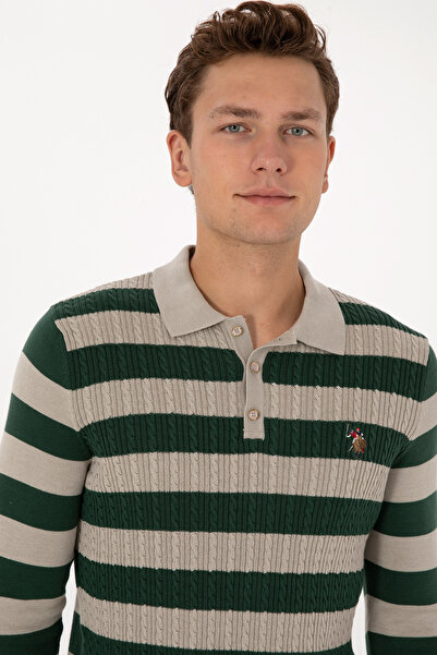 U.S. Polo Assn. Men's Stone Melange Sweater 50308354-Vr225
