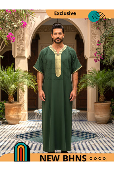 ALFASSIYAH Men's Shirt, Nightgown, Moroccan Thobe, Comfort Luxury Men's Gifts House Dress Comfort Moroccan Shirt, Men's Thobe Seven