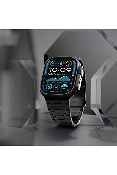 Generic Stainless Steel Band Compatible with Apple Watch (Black, Multiple Sizes)