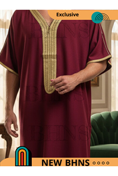 ALFASSIYAH Men's Shirt, Nightgown, Moroccan Thobe, Comfort Luxury Men's Gifts House Dress Comfort Moroccan Shirt, Men's Thobe Seven