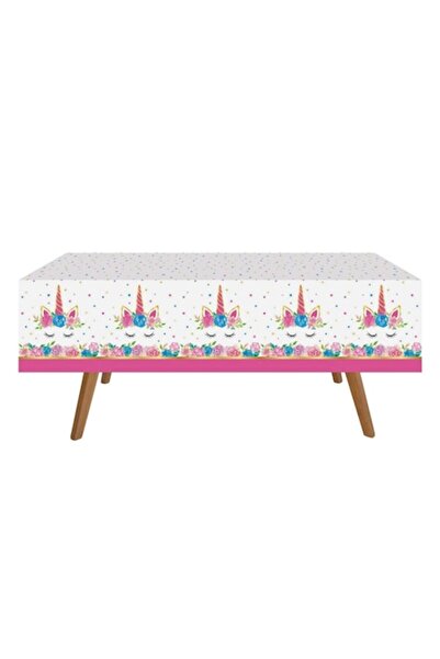 SHOPIENS Party Tablecloth, Unicorn Design, Multicolor, 180x120 cm, Plastic