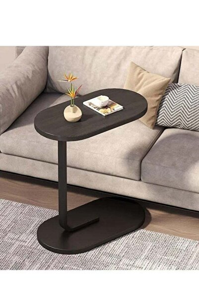 CamelMall Home Side Table for Small Spaces - C-Shaped Couch Arm Tray Table (Anti-Rust, Waterproof)