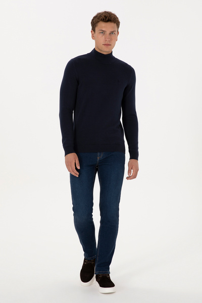 U.S. Polo Assn. Men's Navy Blue Basic Sweater 50307783-Vr033