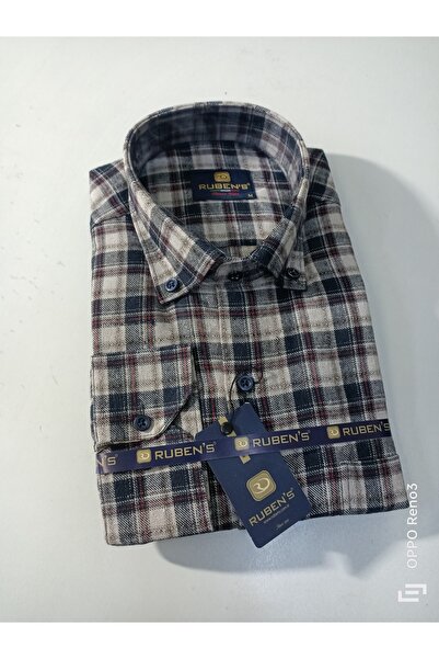 RUBENS GÖMLEK Classic Single Pocket Lapel Button Winter Shirt