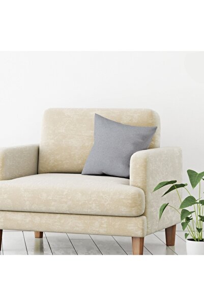 SHOPIENS Decorative Pillow Cover, Zipper, Gray, 45x45 cm, 90% Cotton 10% Polyester