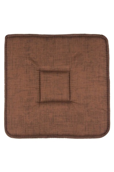 MYONNA IT & E- COMMERCE Chair Cushion, Brown, 39x39cm, Double-Sided, Without Zipper, With Ties