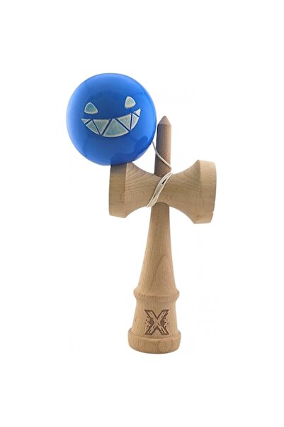 LEIBOO Kendama Profesională, Lemn cu Suprafață Adezivă, Alb-Albastru, 18 cm