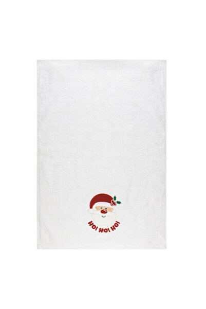MYONNA IT & E- COMMERCE Cotton Hand Towel with Embroidered Santa Claus, White, 60x40 cm