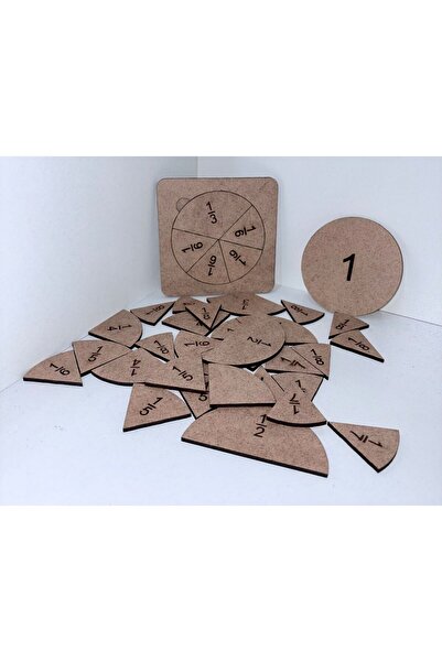 ADS TOYS شرائح خشبية لتقطيع البيتزا للعمل والتعلم والتثبيت (37 قطعة)