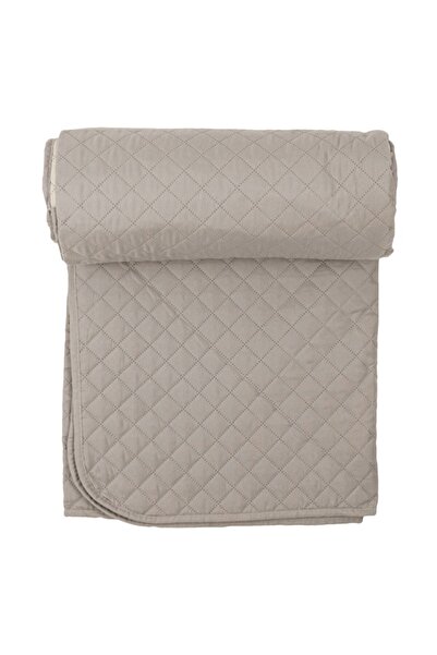 MYONNA IT & E- COMMERCE Double Bedspread Reversible - Beige and Taupe Brown, 220x240 cm, Polyester