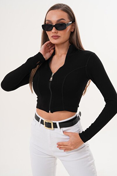 ŞİMAL Дамско късо яке с яка и цип 255355 -