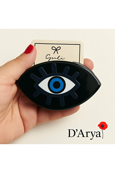 Darya Dd529 Black Evil Eye Acetate Hair Clip