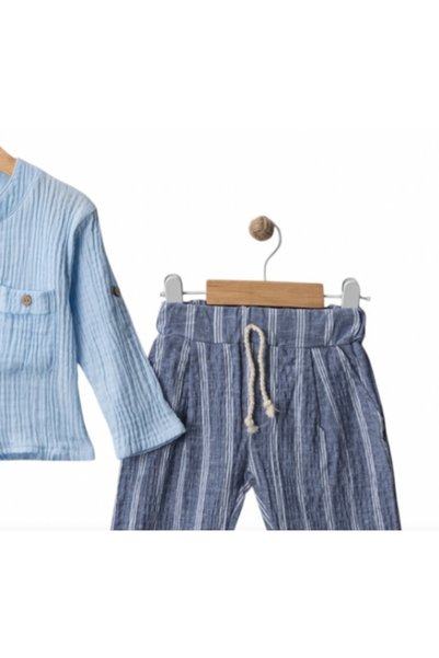 JuraKids Baby Boy Muslin Set – Natural Cotton Breathable Comfortable Daily Set