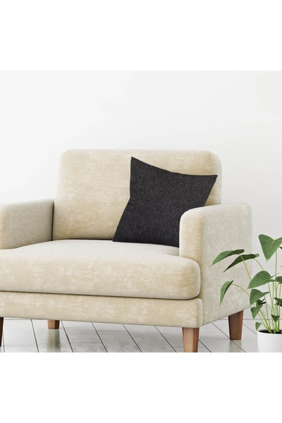 MYONNA IT & E- COMMERCE Decorative Pillow Cover, Bicolor, Black, 45x45 cm (45% Cotton, 55% Polyester) - MYONNA