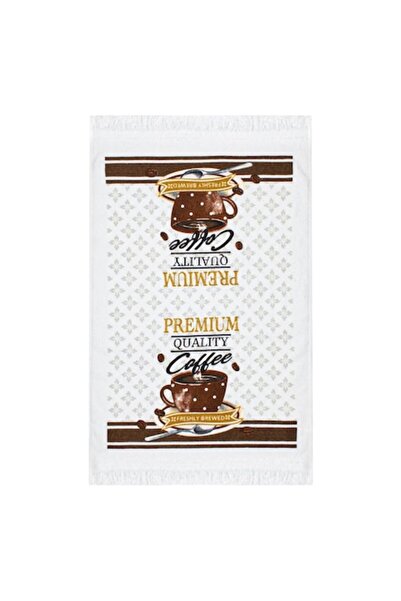 SHOPIENS Prosop de bucătărie, model cu ceașcă de cafea, bumbac, alb, 60x35 cm...