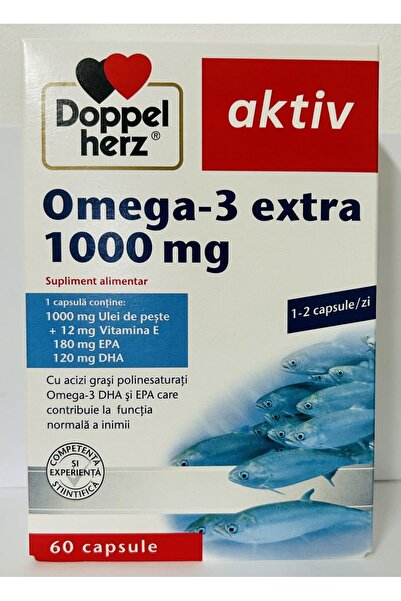 doppel herz Омега-3 Екстра пакет, 1000 мг, 60 капсули,
