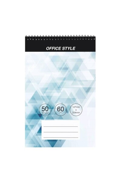 SHOPIENS Spiral Lined Notebook, Office Style, Bleu, 12.7x20.4cm, 50 Sheets