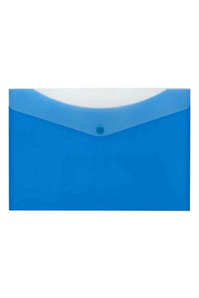 SHOPIENS A4 Document Folder with Fastener, Exterior Pocket, Blue, Plastic