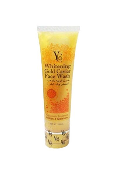 YC غسول الوجه الذهبي المبيض بالكافيار - منظف مجدد ومبيض ومرطب (100 مل)