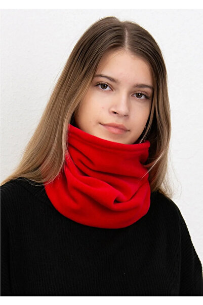 KL HOME 2 Pieces Red Color Price - Women's Men's Winter Thermal Fleece Drawstring Beanie Hat Scarf with Neck Warmer