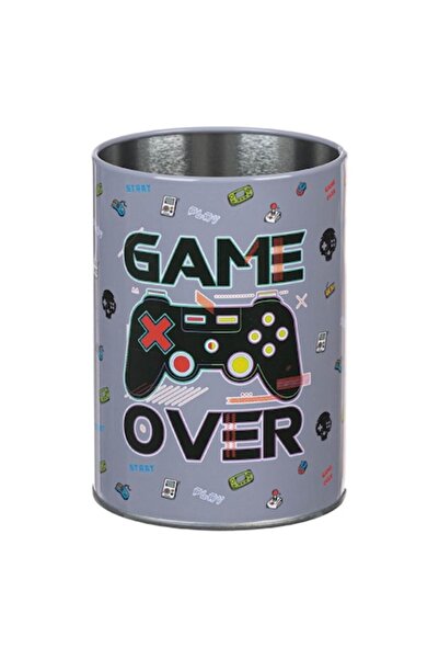 SHOPIENS Μεταλλική Θήκη Στυλό Γκρι "Game Over" Gaming 8x10cm