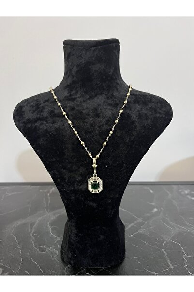 shop Stone Mini Dorica Stone Gold Shiny Leyla Necklace