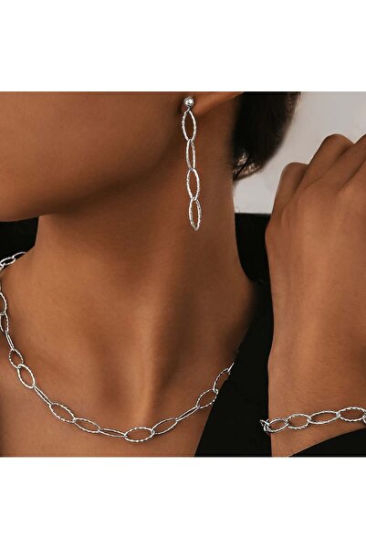 KEVSA Jewelry Set colier, brățară și cercei din oțel inoxidabil - LPD1336