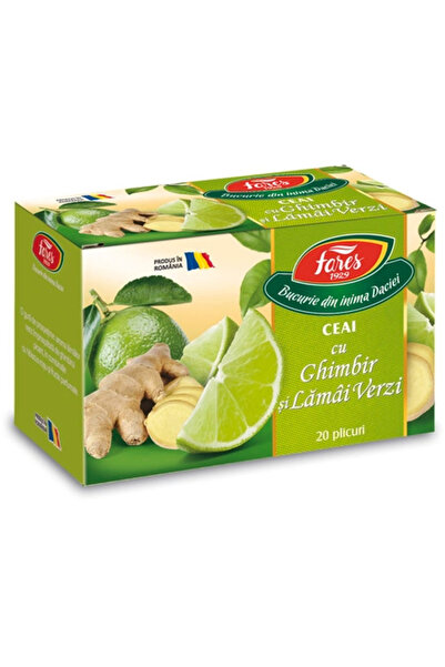 Fares Ceai de ghimbir și lime, 20 de pliculețe,