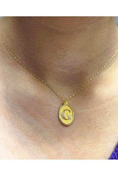 Hakan Güler Kuyumculuk Altın Nostaljik G Harfli Aynalı Zincir Kolye