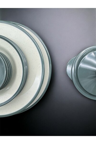 CC Luxury 57-piece melamine dinner set for 6 people, two colors