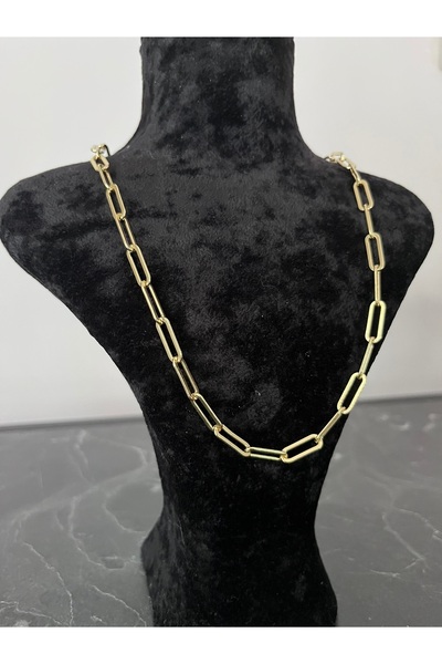 shop Stainless Steel Gold Cuff Model Shiny Long Necklace